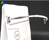 حقيبة قهوة مخصصة ذات قاع مربع أبيض غير لامع 250 غرام مع صمام و Ziplock