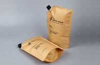 كيس ورق الكرافت المطبوع المخصص لإعادة تعبئة زيت جوز الهند القابل لإعادة التدوير