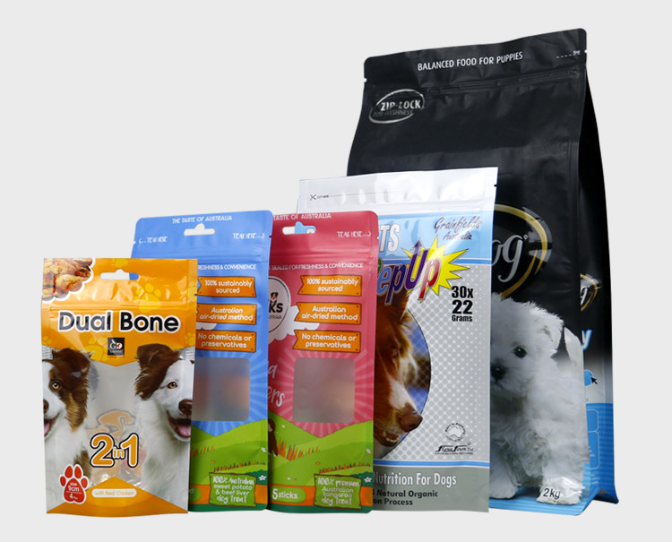 رقائق الألومنيوم البلاستيكية أغذية الحيوانات الأليفة حقيبة الرطوبة مقاومة الصدمات